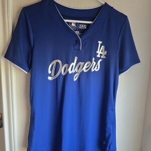 Official Los Angeles Dodgers blue jersey with team logo. Womens size small NWOT